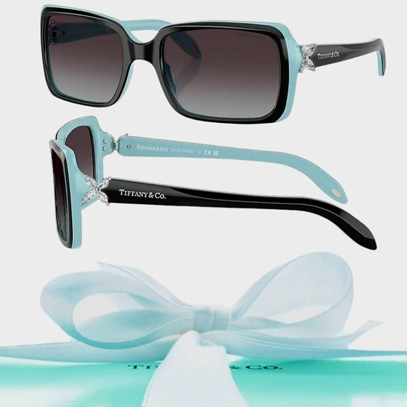 Tiffany & Co. Accessories - BNIB Tiffany & Co. 80553C Rectangle Sunglasses Top Black Azure PRESCIPTION